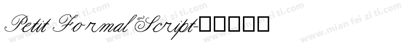 Petit Formal Script字体转换